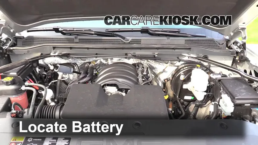 2014 GMC Sierra 1500 SLE 4.3L V6 FlexFuel Crew Cab Pickup Battery Replace